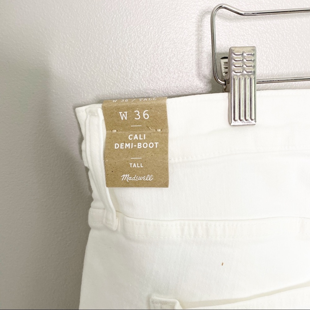 Madewell Tall Cali Demi-Boot Jeans in Pure White - Picture 8 of 11